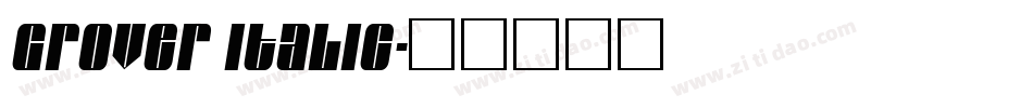 Grover Italic字体转换